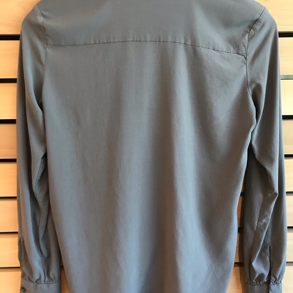 James Perse women’s Button Down Shirt with Black Trim size small - Picture 5 of 7